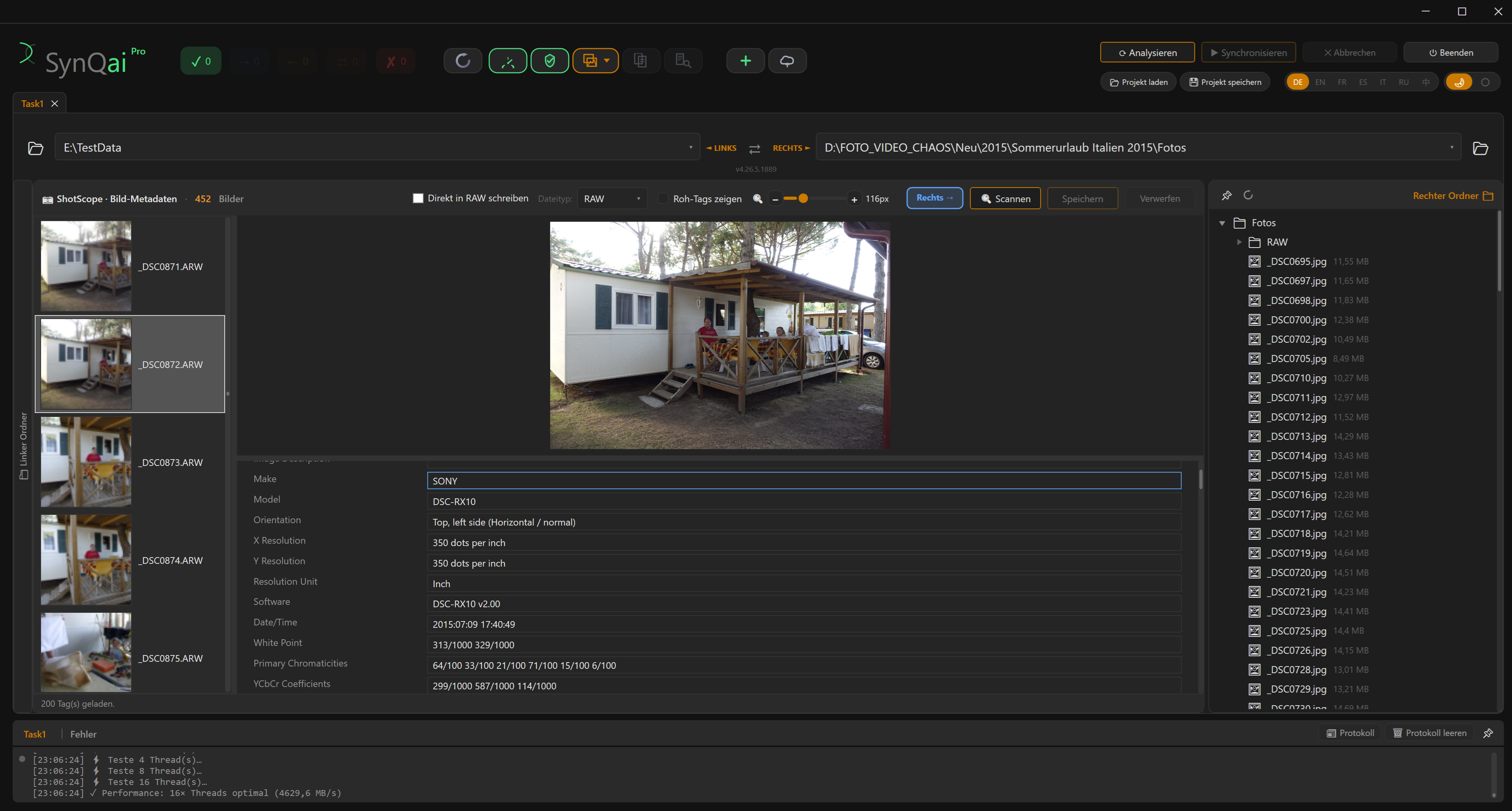 ShotScope – Metadaten-Browser