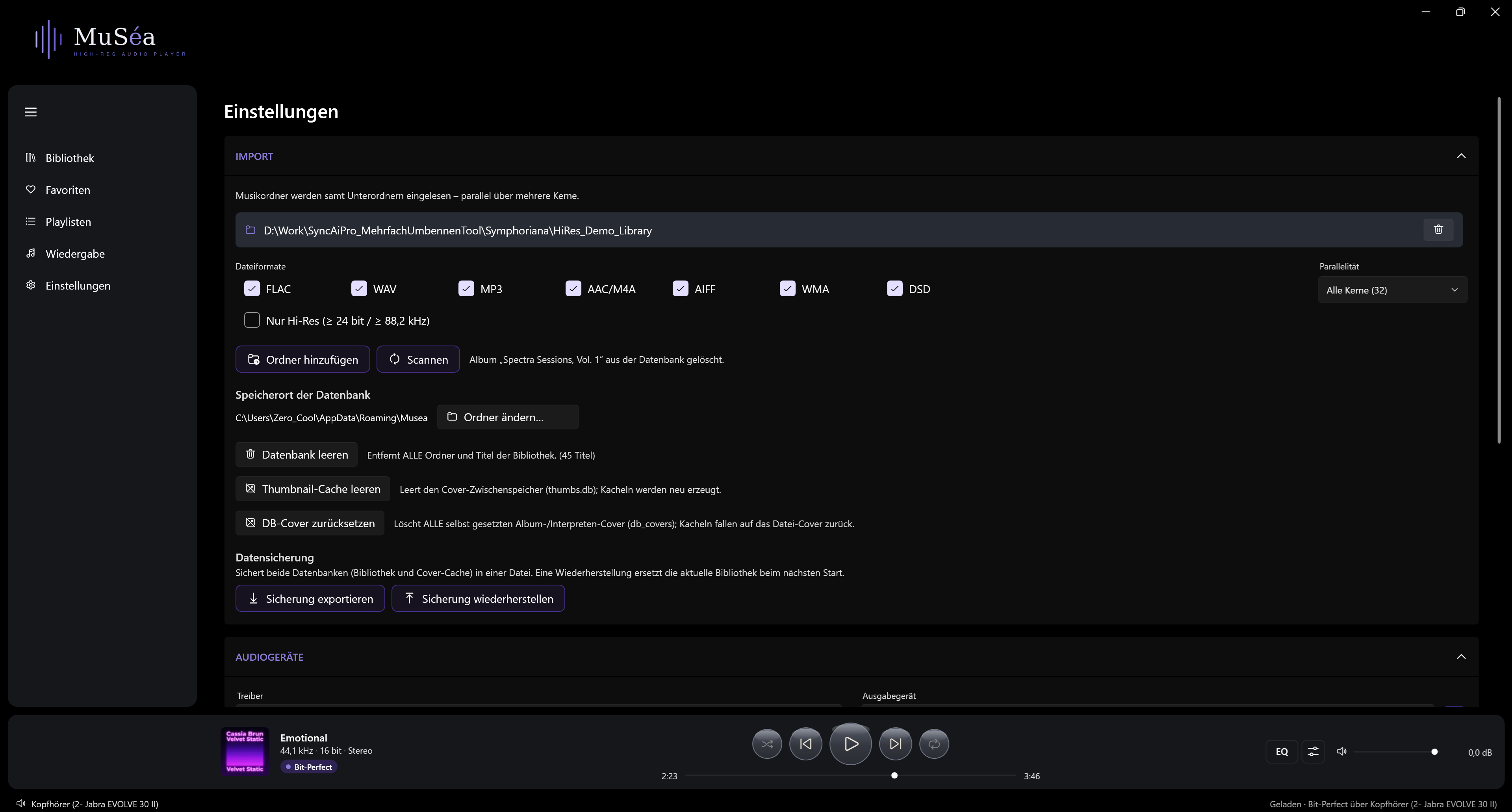 MuSéa – Backup &amp; Restore